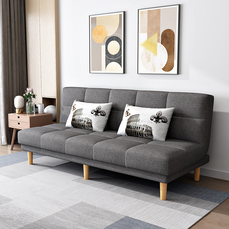 26.77" W Modern Armless Settee Convertible Sleeper Sofa for Living Room Dark Gray Clearhalo 'furn' 'furn_sofas' 'Furniture' 'furniture_sofas' 'kitchen' 'kitchen_sofas' 'Living Room Furniture' 'Sofa' 'sofas' 4673244