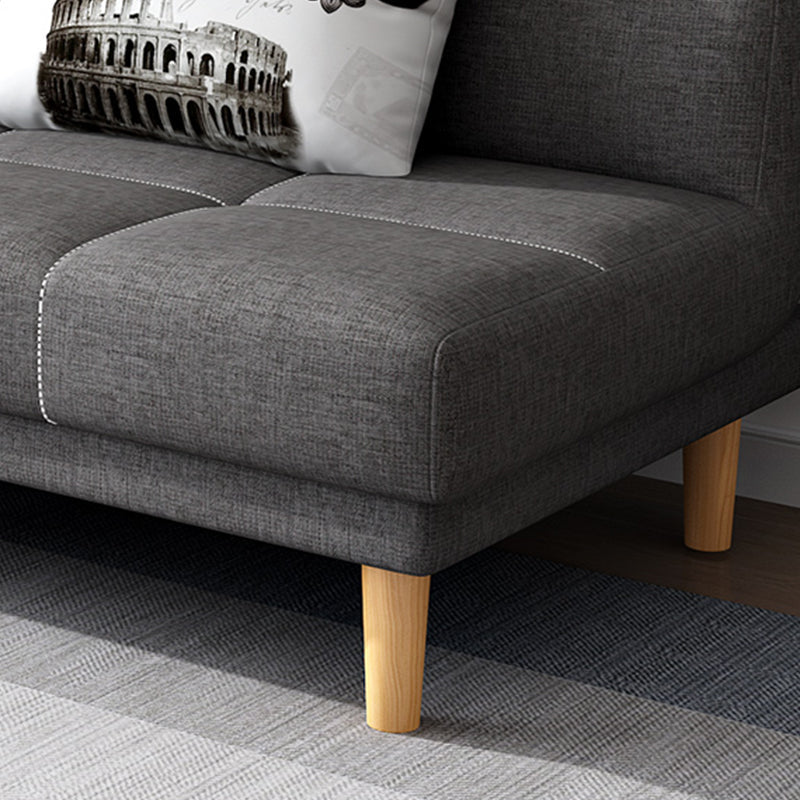 26.77" W Modern Armless Settee Convertible Sleeper Sofa for Living Room Clearhalo 'furn' 'furn_sofas' 'Furniture' 'furniture_sofas' 'kitchen' 'kitchen_sofas' 'Living Room Furniture' 'Sofa' 'sofas' 4673248