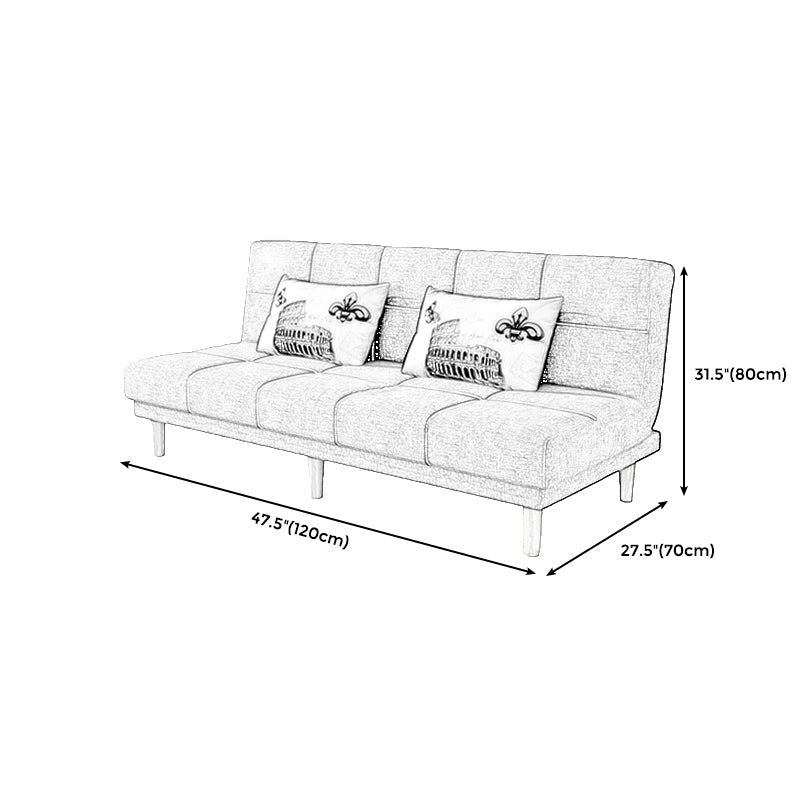 26.77" W Modern Armless Settee Convertible Sleeper Sofa for Living Room Clearhalo 'furn' 'furn_sofas' 'Furniture' 'furniture_sofas' 'kitchen' 'kitchen_sofas' 'Living Room Furniture' 'Sofa' 'sofas' 4673255