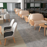 Faux Leather Scandinavian Curved Sofa with Tight Back for Apartment Clearhalo 'furn' 'furn_sofas' 'Furniture' 'furniture_sofas' 'kitchen' 'kitchen_sofas' 'Living Room Furniture' 'Sofa' 'sofas' 4673267