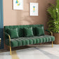 Sofa with 3 Pillows 3 Seater Hair Pin Legs Seating with Metal for Bonus Room Blackish Green Clearhalo 'Furniture' 'furniture_sofas' 'kitchen' 'kitchen_sofas' 'Living Room Furniture' 'Sofa' 'sofas' 4673294