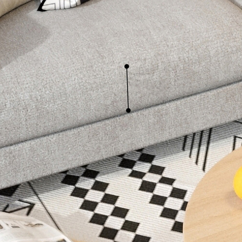 Pillow Top Arm Sofa 29.53" D x 27.56" H 3 -Seat Cushions Wooden Seating Clearhalo 'furn' 'furn_sofas' 'Furniture' 'furniture_sofas' 'kitchen' 'kitchen_sofas' 'Living Room Furniture' 'Sofa' 'sofas' 4673324