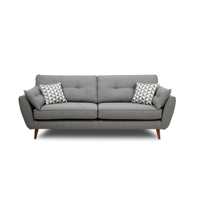 2/3 Seater Modernism Linen Standard Sofa Cushions Flared Arm Sofa Clearhalo 'furn' 'furn_sofas' 'Furniture' 'furniture_sofas' 'kitchen' 'kitchen_sofas' 'Living Room Furniture' 'Sofa' 'sofas' 4673335