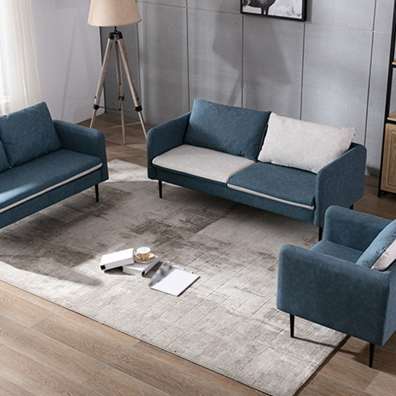 Faux Leather Cushions Sofa 61.02"/66.93" Wide Square Arm Loveseat Clearhalo 'furn' 'furn_sofas' 'Furniture' 'furniture_sofas' 'kitchen' 'kitchen_sofas' 'Living Room Furniture' 'Sofa' 'sofas' 4673349