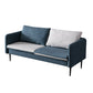 Faux Leather Cushions Sofa 61.02"/66.93" Wide Square Arm Loveseat Clearhalo 'furn' 'furn_sofas' 'Furniture' 'furniture_sofas' 'kitchen' 'kitchen_sofas' 'Living Room Furniture' 'Sofa' 'sofas' 4673352