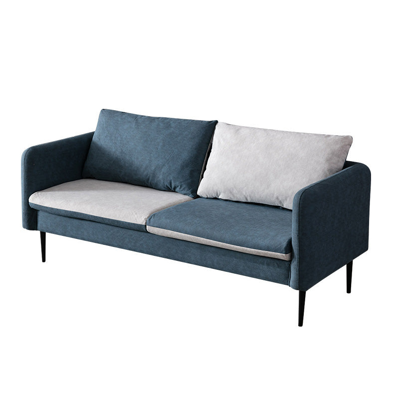 Faux Leather Cushions Sofa 61.02"/66.93" Wide Square Arm Loveseat Clearhalo 'furn' 'furn_sofas' 'Furniture' 'furniture_sofas' 'kitchen' 'kitchen_sofas' 'Living Room Furniture' 'Sofa' 'sofas' 4673352
