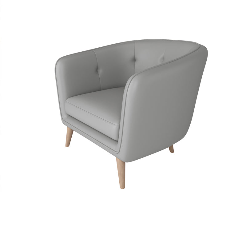 28.74"H Faux Leather Solid Color with Slope Arm for Bedroom Apartment 29.5"L x 26"W x 29"H Grey Clearhalo 'furn' 'furn_sofas' 'Furniture' 'furniture_sofas' 'kitchen' 'kitchen_sofas' 'Living Room Furniture' 'Sofa' 'sofas' 4673386