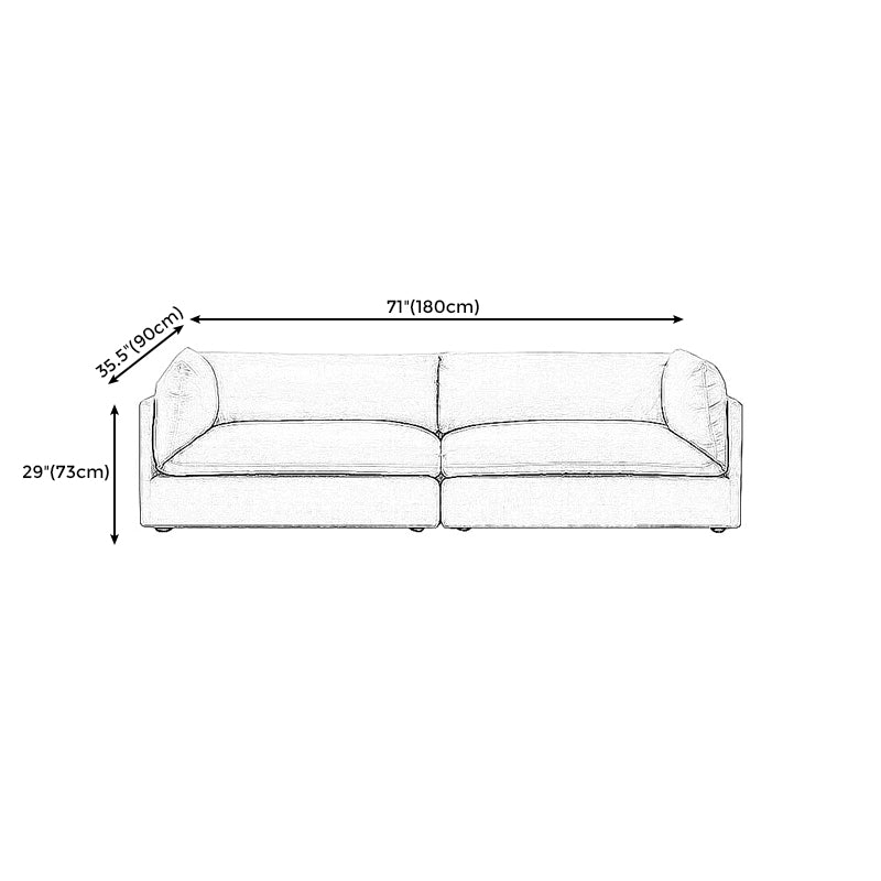 Modern Linen Tuxedo Arm Standard Sofa with Slipcovered for Living Room, Apartment Clearhalo 'furn' 'furn_sofas' 'Furniture' 'furniture_sofas' 'kitchen' 'kitchen_sofas' 'Living Room Furniture' 'Sofa' 'sofas' 4673460