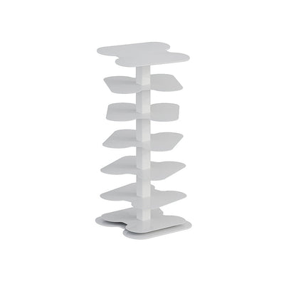 Modern Style Steel Bookshelf Vertical Etagere Shelf Bookcase for Home 14.2"L x 14.2"W x 31.5"H White Clearhalo 'Bookcases' 'furn' 'furn_bookcases' 'Furniture' 'furniture_bookcases' 'kitchen' 'kitchen_bookcases' 'Living Room Furniture' 'Office Furniture' 4673466