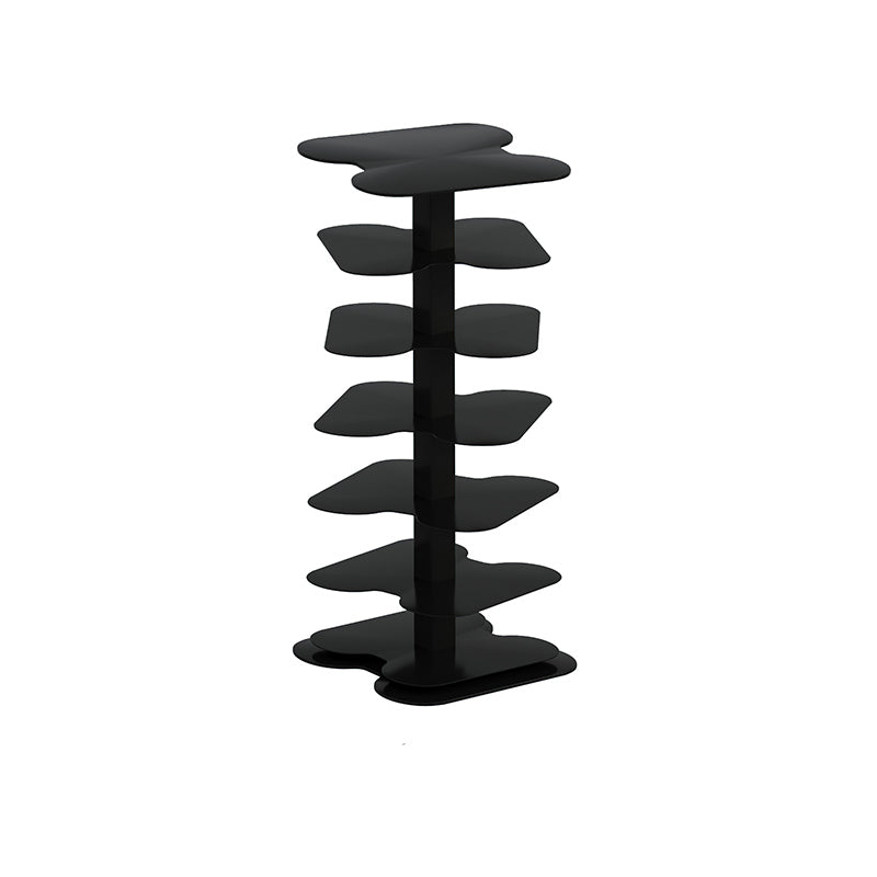 Modern Style Steel Bookshelf Vertical Etagere Shelf Bookcase for Home 14.2"L x 14.2"W x 31.5"H Black Clearhalo 'Bookcases' 'furn' 'furn_bookcases' 'Furniture' 'furniture_bookcases' 'kitchen' 'kitchen_bookcases' 'Living Room Furniture' 'Office Furniture' 4673469