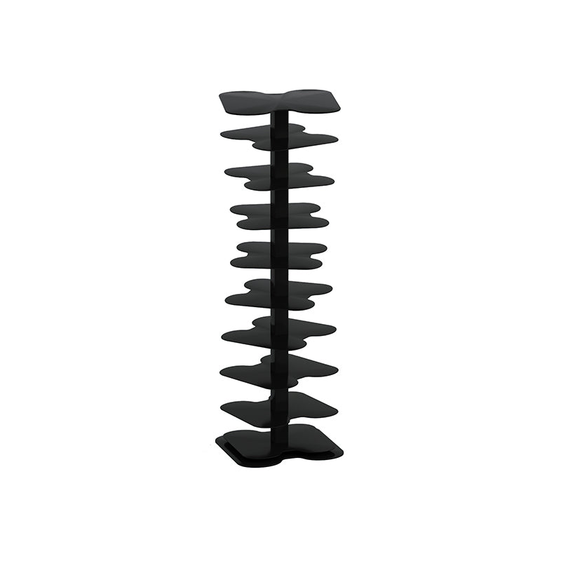 Modern Style Steel Bookshelf Vertical Etagere Shelf Bookcase for Home 14.2"L x 14.2"W x 46.9"H Black Clearhalo 'Bookcases' 'furn' 'furn_bookcases' 'Furniture' 'furniture_bookcases' 'kitchen' 'kitchen_bookcases' 'Living Room Furniture' 'Office Furniture' 4673470