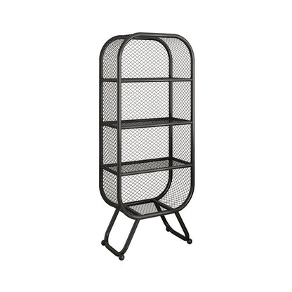 Closed Metal Bookcase Shelf Industrial Shelves for Study Room 23.6"L x 11.8"W x 59.1"H Black Clearhalo 'Bookcases' 'furn' 'furn_bookcases' 'Furniture' 'furniture_bookcases' 'kitchen' 'kitchen_bookcases' 'Living Room Furniture' 'Office Furniture' 4673483