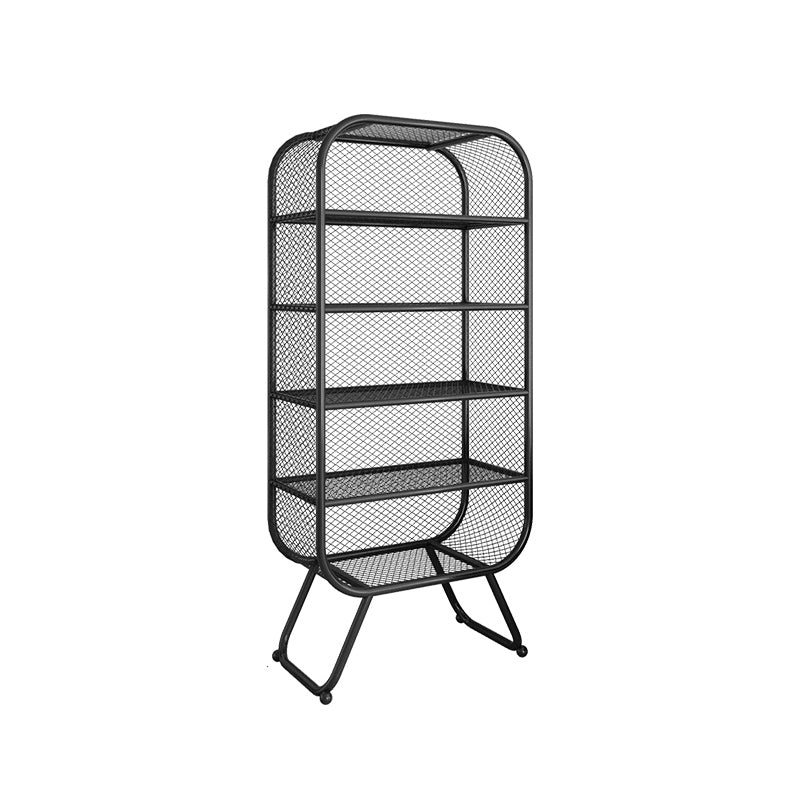 Closed Metal Bookcase Shelf Industrial Shelves for Study Room 31.5"L x 11.8"W x 70.9"H Black Clearhalo 'Bookcases' 'furn' 'furn_bookcases' 'Furniture' 'furniture_bookcases' 'kitchen' 'kitchen_bookcases' 'Living Room Furniture' 'Office Furniture' 4673484