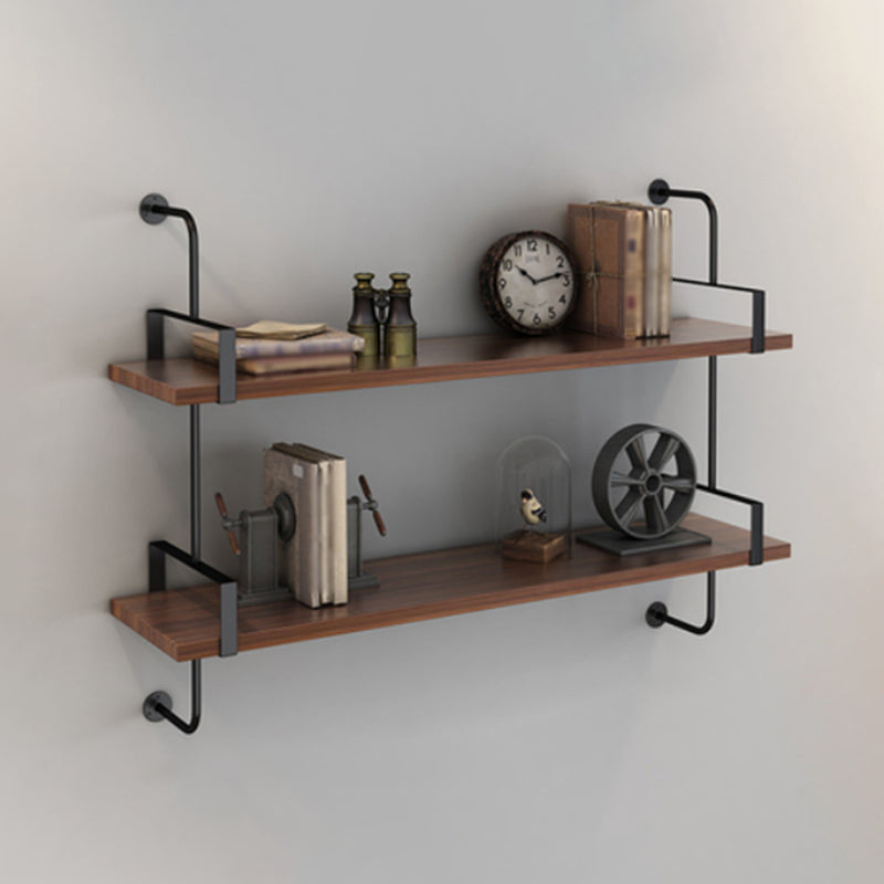 Wall Mounted Bookcase Shelf Industrial Rectangular Shelves for Study Room 39.4"L x 9.8"W x 30.7"H Clearhalo 'Bookcases' 'furn' 'furn_bookcases' 'Furniture' 'furniture_bookcases' 'kitchen' 'kitchen_bookcases' 'Living Room Furniture' 'Office Furniture' 4673520