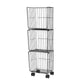 Contemporary Style Standard Bookcase Metal Vertical Bookshelf for Home Office 12.4"L x 9.4"W x 40.4"H Black Clearhalo 'Bookcases' 'furn' 'furn_bookcases' 'Furniture' 'furniture_bookcases' 'kitchen' 'kitchen_bookcases' 'Living Room Furniture' 'Office Furniture' 4673550