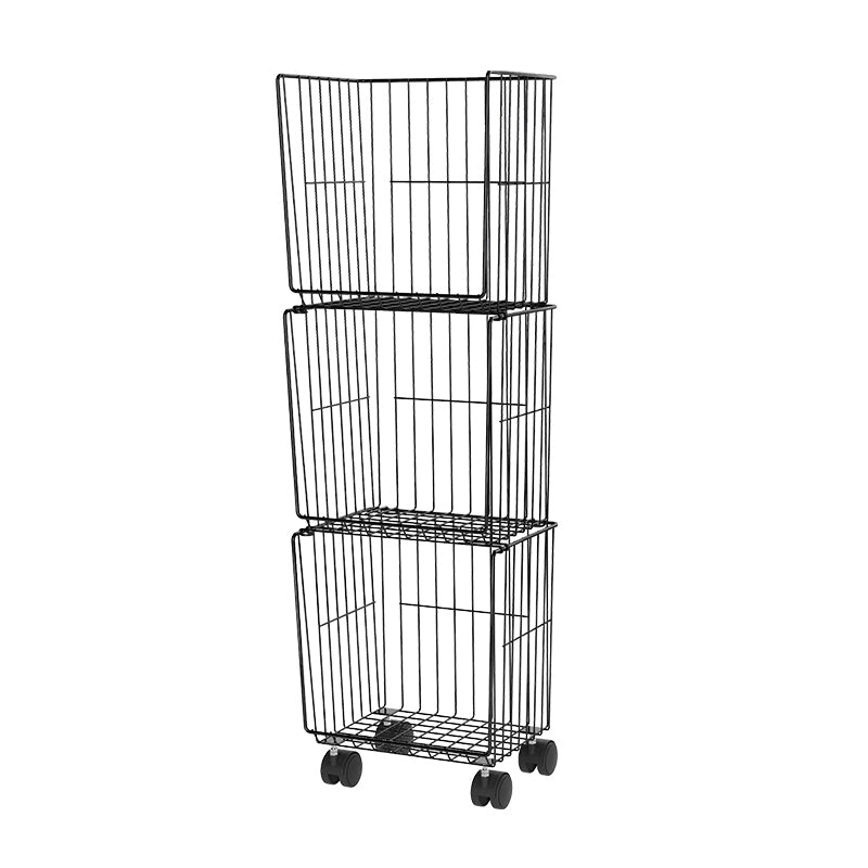 Contemporary Style Standard Bookcase Metal Vertical Bookshelf for Home Office 12.4"L x 9.4"W x 40.4"H Black Clearhalo 'Bookcases' 'furn' 'furn_bookcases' 'Furniture' 'furniture_bookcases' 'kitchen' 'kitchen_bookcases' 'Living Room Furniture' 'Office Furniture' 4673550