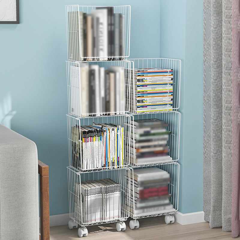 Contemporary Style Standard Bookcase Metal Vertical Bookshelf for Home Office Clearhalo 'Bookcases' 'furn' 'furn_bookcases' 'Furniture' 'furniture_bookcases' 'kitchen' 'kitchen_bookcases' 'Living Room Furniture' 'Office Furniture' 4673551
