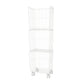 Contemporary Style Standard Bookcase Metal Vertical Bookshelf for Home Office 12.4"L x 9.4"W x 40.4"H White Clearhalo 'Bookcases' 'furn' 'furn_bookcases' 'Furniture' 'furniture_bookcases' 'kitchen' 'kitchen_bookcases' 'Living Room Furniture' 'Office Furniture' 4673556