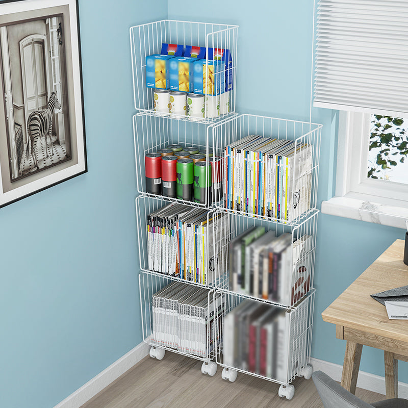 Contemporary Style Standard Bookcase Metal Vertical Bookshelf for Home Office Clearhalo 'Bookcases' 'furn' 'furn_bookcases' 'Furniture' 'furniture_bookcases' 'kitchen' 'kitchen_bookcases' 'Living Room Furniture' 'Office Furniture' 4673564