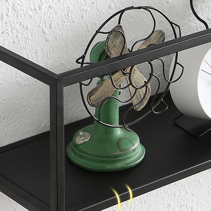 Industrial Style Metal Bookcase Wall Mounted Rectangular Shelves Clearhalo 'Bookcases' 'furn' 'furn_bookcases' 'Furniture' 'furniture_bookcases' 'kitchen' 'kitchen_bookcases' 'Living Room Furniture' 'Office Furniture' 4673582