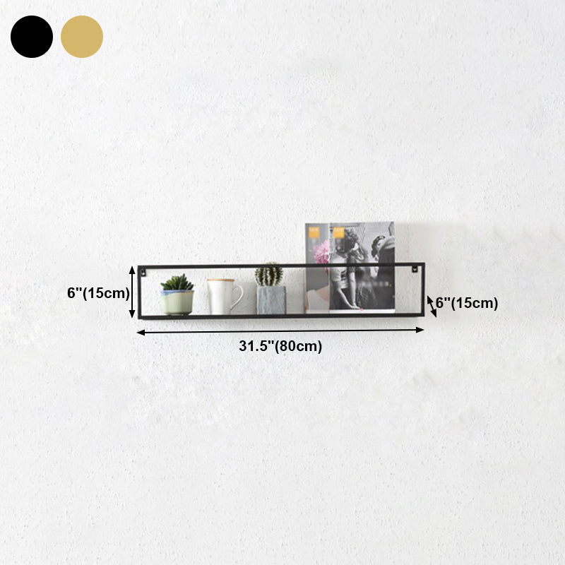 Industrial Style Metal Bookcase Wall Mounted Rectangular Shelves Clearhalo 'Bookcases' 'furn' 'furn_bookcases' 'Furniture' 'furniture_bookcases' 'kitchen' 'kitchen_bookcases' 'Living Room Furniture' 'Office Furniture' 4673596