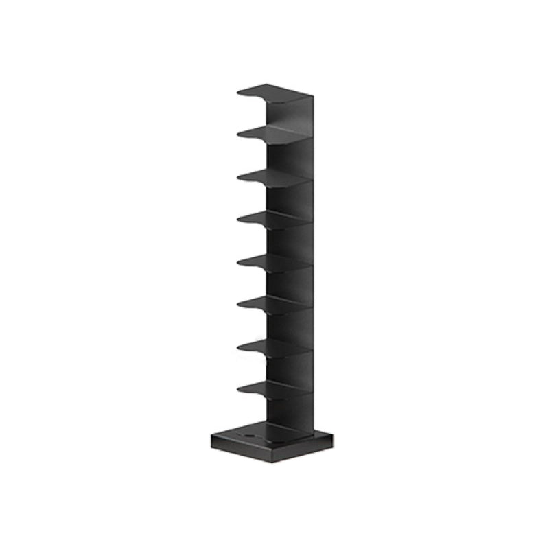 Metal Geometric Bookcase Contemporary Style Vertical Book Shelf 13.8"L x 13.8"W x 56.7"H Black Clearhalo 'Bookcases' 'furn' 'furn_bookcases' 'Furniture' 'furniture_bookcases' 'kitchen' 'kitchen_bookcases' 'Living Room Furniture' 'Office Furniture' 4673598