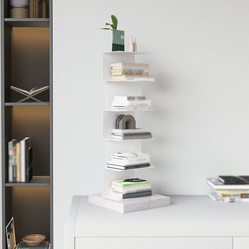 Metal Geometric Bookcase Contemporary Style Vertical Book Shelf Clearhalo 'Bookcases' 'furn' 'furn_bookcases' 'Furniture' 'furniture_bookcases' 'kitchen' 'kitchen_bookcases' 'Living Room Furniture' 'Office Furniture' 4673601