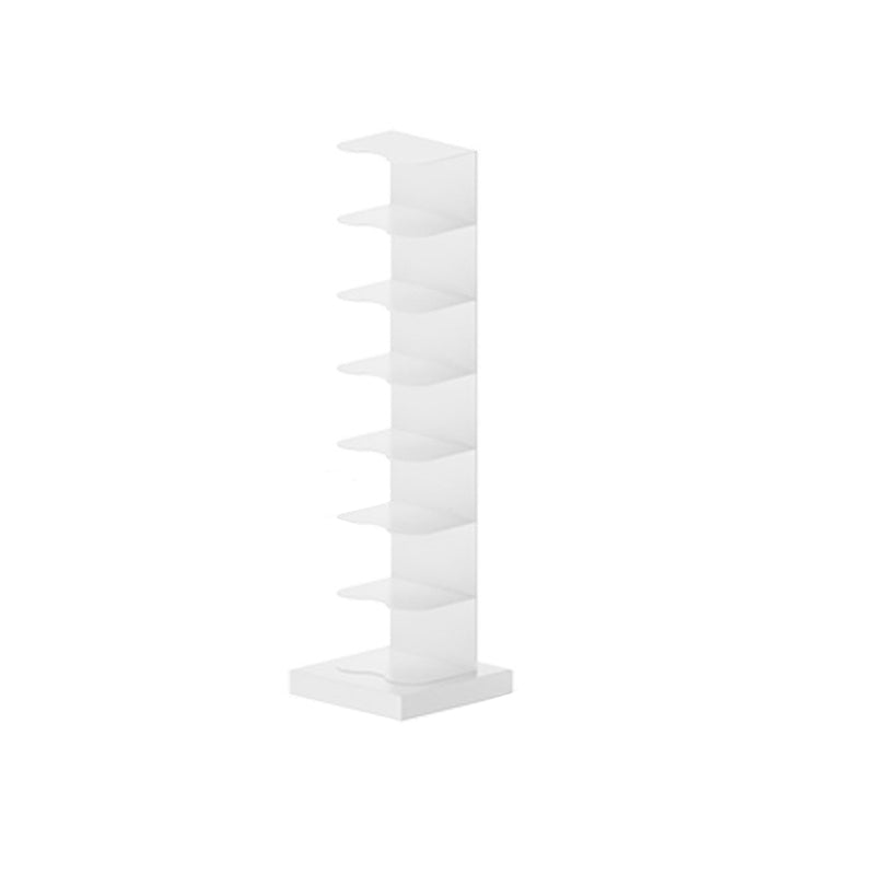 Metal Geometric Bookcase Contemporary Style Vertical Book Shelf 13.8"L x 13.8"W x 50"H White Clearhalo 'Bookcases' 'furn' 'furn_bookcases' 'Furniture' 'furniture_bookcases' 'kitchen' 'kitchen_bookcases' 'Living Room Furniture' 'Office Furniture' 4673607