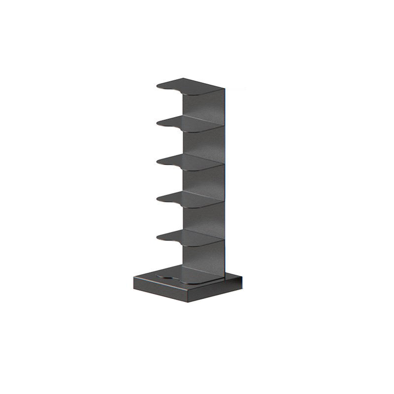 Metal Geometric Bookcase Contemporary Style Vertical Book Shelf 13.8"L x 13.8"W x 36.6"H Black Clearhalo 'Bookcases' 'furn' 'furn_bookcases' 'Furniture' 'furniture_bookcases' 'kitchen' 'kitchen_bookcases' 'Living Room Furniture' 'Office Furniture' 4673618