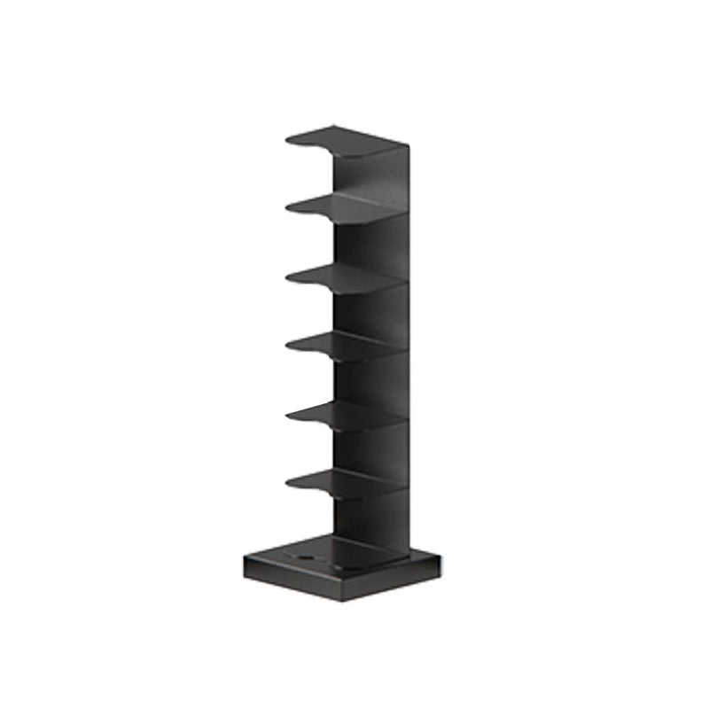 Metal Geometric Bookcase Contemporary Style Vertical Book Shelf 13.8"L x 13.8"W x 42.9"H Black Clearhalo 'Bookcases' 'furn' 'furn_bookcases' 'Furniture' 'furniture_bookcases' 'kitchen' 'kitchen_bookcases' 'Living Room Furniture' 'Office Furniture' 4673619