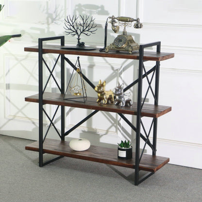 Industrial Style Etagere Bookshelf Open Shelf Bookcase with Rectangular Shelves Clearhalo 'Bookcases' 'furn' 'furn_bookcases' 'Furniture' 'furniture_bookcases' 'kitchen' 'kitchen_bookcases' 'Living Room Furniture' 'Office Furniture' 4673627