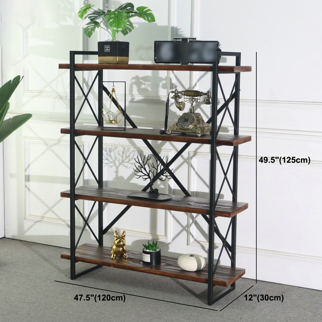 Industrial Style Etagere Bookshelf Open Shelf Bookcase with Rectangular Shelves Clearhalo 'Bookcases' 'furn' 'furn_bookcases' 'Furniture' 'furniture_bookcases' 'kitchen' 'kitchen_bookcases' 'Living Room Furniture' 'Office Furniture' 4673647