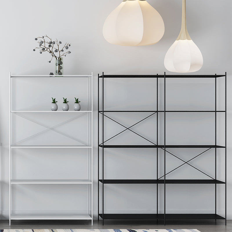 Modern Metal Bookcase Shelf Rectangular Open Bookcase with Shelves Clearhalo 'Bookcases' 'furn' 'furn_bookcases' 'Furniture' 'furniture_bookcases' 'kitchen' 'kitchen_bookcases' 'Living Room Furniture' 'Office Furniture' 4673656