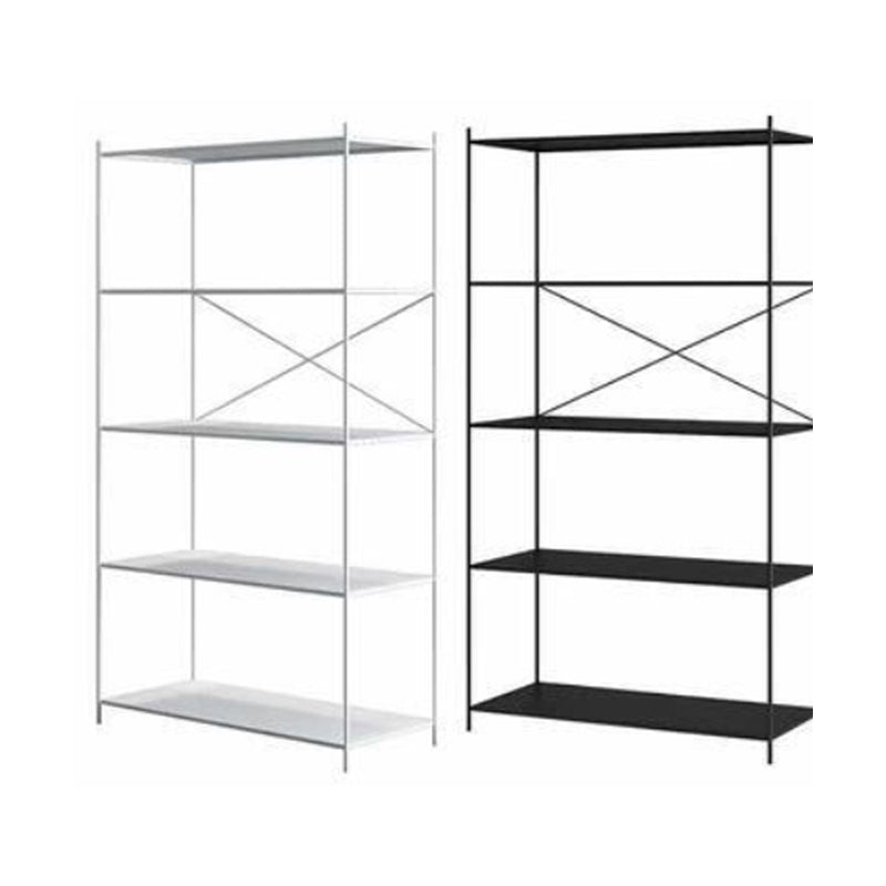 Modern Metal Bookcase Shelf Rectangular Open Bookcase with Shelves Clearhalo 'Bookcases' 'furn' 'furn_bookcases' 'Furniture' 'furniture_bookcases' 'kitchen' 'kitchen_bookcases' 'Living Room Furniture' 'Office Furniture' 4673665