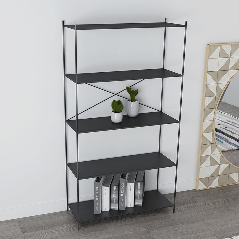 Modern Metal Bookcase Shelf Rectangular Open Bookcase with Shelves Clearhalo 'Bookcases' 'furn' 'furn_bookcases' 'Furniture' 'furniture_bookcases' 'kitchen' 'kitchen_bookcases' 'Living Room Furniture' 'Office Furniture' 4673677
