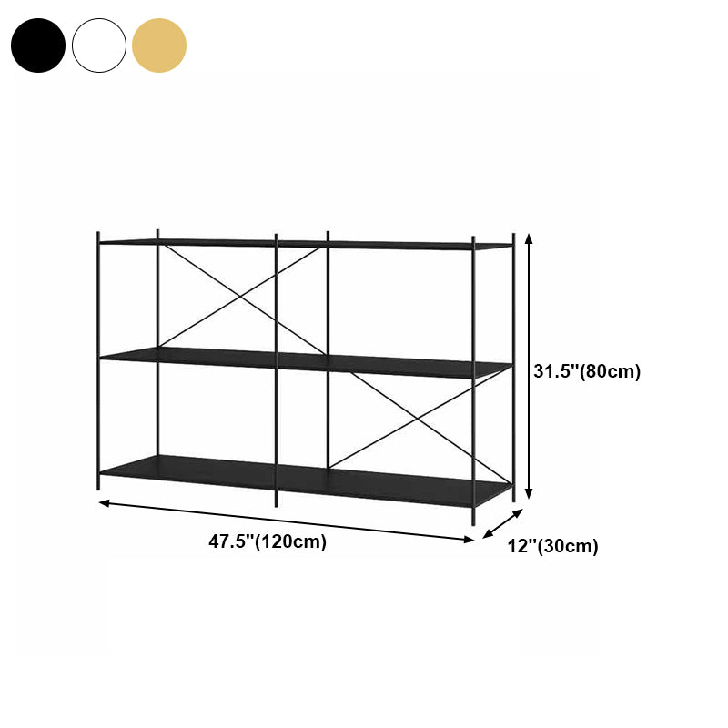 Modern Metal Bookcase Shelf Rectangular Open Bookcase with Shelves Clearhalo 'Bookcases' 'furn' 'furn_bookcases' 'Furniture' 'furniture_bookcases' 'kitchen' 'kitchen_bookcases' 'Living Room Furniture' 'Office Furniture' 4673681