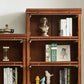 Contemporary Oak Wood Standard Bookcase Brown Shelf with Glass Doors Clearhalo 'Bookcases' 'furn' 'furn_bookcases' 'Furniture' 'furniture_bookcases' 'kitchen' 'kitchen_bookcases' 'Living Room Furniture' 'Office Furniture' 4673692