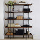 Industrial Style Open Bookshelf Etagere Shelf Bookcase with Rectangular Shelves Clearhalo 'Bookcases' 'furn' 'furn_bookcases' 'Furniture' 'furniture_bookcases' 'kitchen' 'kitchen_bookcases' 'Living Room Furniture' 'Office Furniture' 4673706