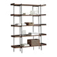 Industrial Style Open Bookshelf Etagere Shelf Bookcase with Rectangular Shelves Brown Clearhalo 'Bookcases' 'furn' 'furn_bookcases' 'Furniture' 'furniture_bookcases' 'kitchen' 'kitchen_bookcases' 'Living Room Furniture' 'Office Furniture' 4673708