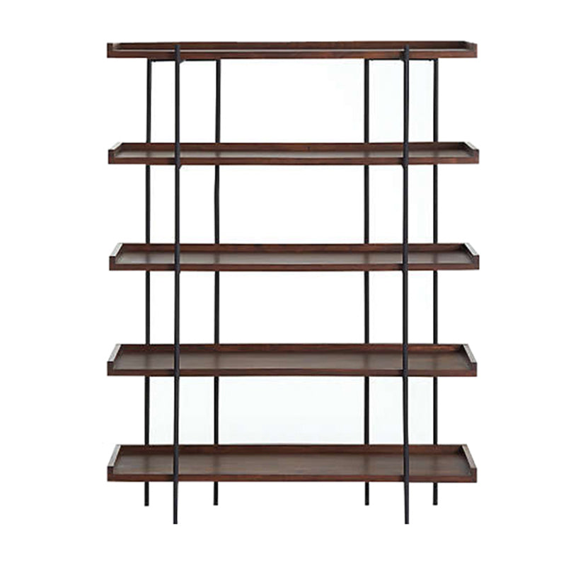 Industrial Style Open Bookshelf Etagere Shelf Bookcase with Rectangular Shelves Clearhalo 'Bookcases' 'furn' 'furn_bookcases' 'Furniture' 'furniture_bookcases' 'kitchen' 'kitchen_bookcases' 'Living Room Furniture' 'Office Furniture' 4673713