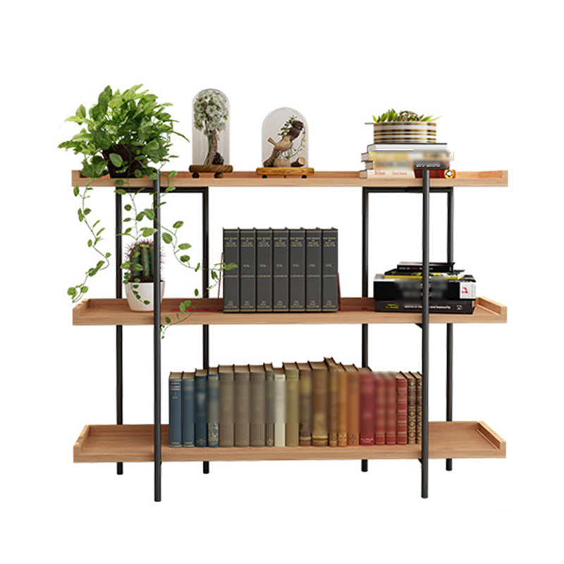 Industrial Style Open Bookshelf Etagere Shelf Bookcase with Rectangular Shelves Natural Clearhalo 'Bookcases' 'furn' 'furn_bookcases' 'Furniture' 'furniture_bookcases' 'kitchen' 'kitchen_bookcases' 'Living Room Furniture' 'Office Furniture' 4673714