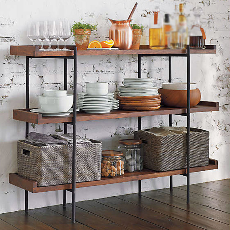 Industrial Style Open Bookshelf Etagere Shelf Bookcase with Rectangular Shelves Clearhalo 'Bookcases' 'furn' 'furn_bookcases' 'Furniture' 'furniture_bookcases' 'kitchen' 'kitchen_bookcases' 'Living Room Furniture' 'Office Furniture' 4673717