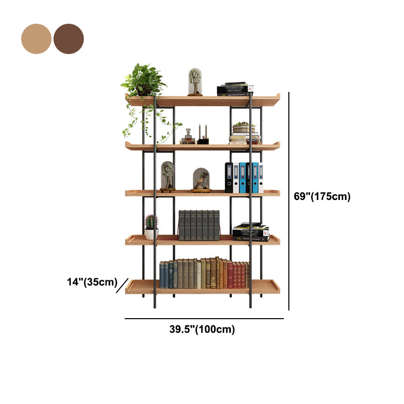 Industrial Style Open Bookshelf Etagere Shelf Bookcase with Rectangular Shelves Clearhalo 'Bookcases' 'furn' 'furn_bookcases' 'Furniture' 'furniture_bookcases' 'kitchen' 'kitchen_bookcases' 'Living Room Furniture' 'Office Furniture' 4673722