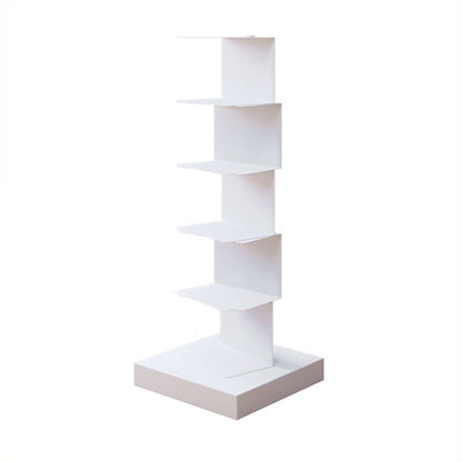 Modern Style Steel Bookshelf Vertical Shelf Bookcase for Home 13.8"L x 13.8"W x 36.2"H White Clearhalo 'Bookcases' 'furn' 'furn_bookcases' 'Furniture' 'furniture_bookcases' 'kitchen' 'kitchen_bookcases' 'Living Room Furniture' 'Office Furniture' 4673731