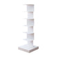 Modern Style Steel Bookshelf Vertical Shelf Bookcase for Home 13.8"L x 13.8"W x 42.9"H White Clearhalo 'Bookcases' 'furn' 'furn_bookcases' 'Furniture' 'furniture_bookcases' 'kitchen' 'kitchen_bookcases' 'Living Room Furniture' 'Office Furniture' 4673733