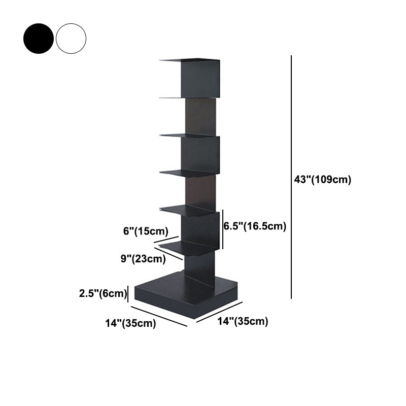 Modern Style Steel Bookshelf Vertical Shelf Bookcase for Home Clearhalo 'Bookcases' 'furn' 'furn_bookcases' 'Furniture' 'furniture_bookcases' 'kitchen' 'kitchen_bookcases' 'Living Room Furniture' 'Office Furniture' 4673751
