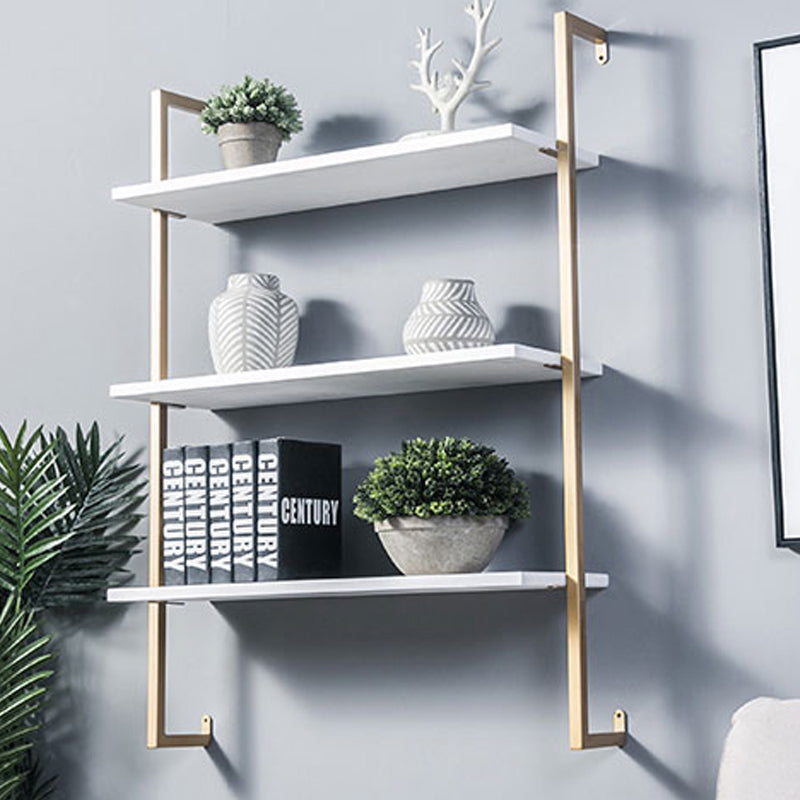 Contemporary Wall Unit Bookshelf with Iron Frame Manufactured Wood Shelf Clearhalo 'Bookcases' 'furn' 'furn_bookcases' 'Furniture' 'furniture_bookcases' 'kitchen' 'kitchen_bookcases' 'Living Room Furniture' 'Office Furniture' 4673805