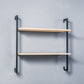 Contemporary Wall Unit Bookshelf with Iron Frame Manufactured Wood Shelf 31.5"L x 9.8"W x 29.9"H Natural Black Clearhalo 'Bookcases' 'furn' 'furn_bookcases' 'Furniture' 'furniture_bookcases' 'kitchen' 'kitchen_bookcases' 'Living Room Furniture' 'Office Furniture' 4673806