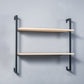 Contemporary Wall Unit Bookshelf with Iron Frame Manufactured Wood Shelf 39.4"L x 9.8"W x 29.9"H Natural Black Clearhalo 'Bookcases' 'furn' 'furn_bookcases' 'Furniture' 'furniture_bookcases' 'kitchen' 'kitchen_bookcases' 'Living Room Furniture' 'Office Furniture' 4673807