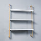 Contemporary Wall Unit Bookshelf with Iron Frame Manufactured Wood Shelf 23.6"L x 9.8"W x 42.5"H White-Gold Clearhalo 'Bookcases' 'furn' 'furn_bookcases' 'Furniture' 'furniture_bookcases' 'kitchen' 'kitchen_bookcases' 'Living Room Furniture' 'Office Furniture' 4673809